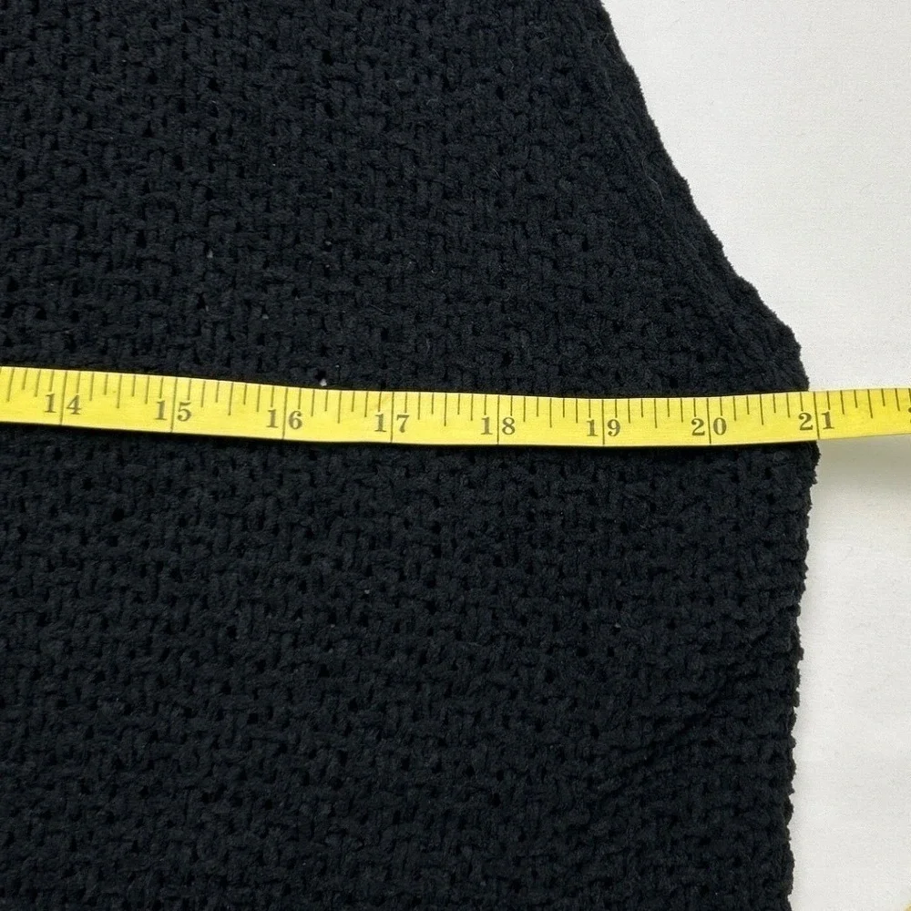 NWT Heyday Haylen Sleeveless Cowl Neck Chunky Open Knit Sweater Black Size L